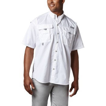 Columbia Overhemd Heren, PFG Bahama II Short Sleeve Wit, 49UZEGJAY